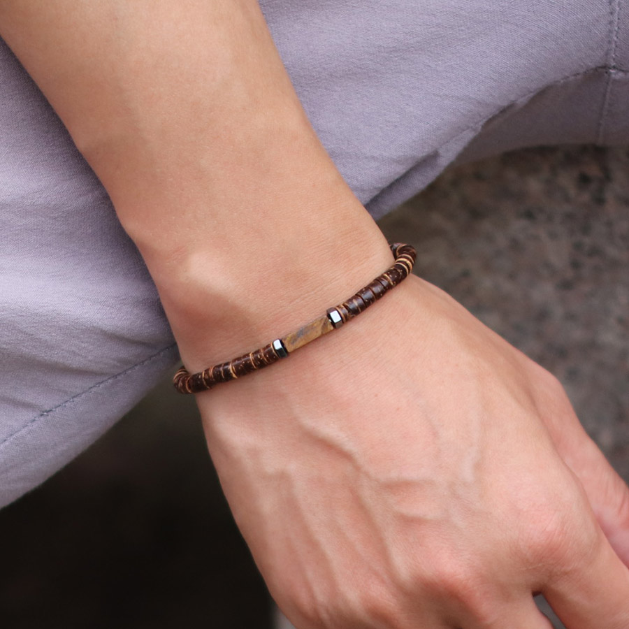 Men Accessories Amazon - Männer Retro 5mm Natürliche Kokosnussschale Armband