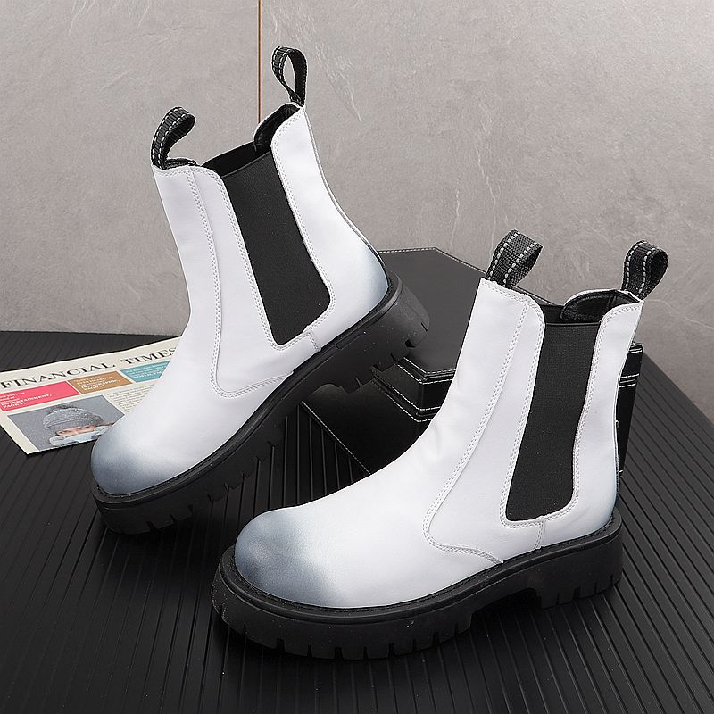 Men'S Accessories Leather - Herren Luxus Mode Echtleder Stiefel Schwarz