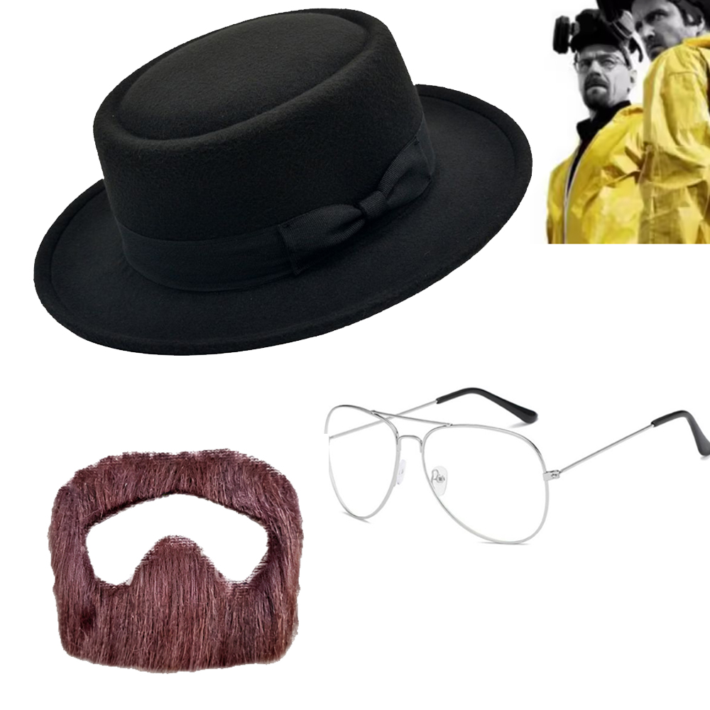 Men Accessories Hat - Walter White Cosplay Bart Hut Brille