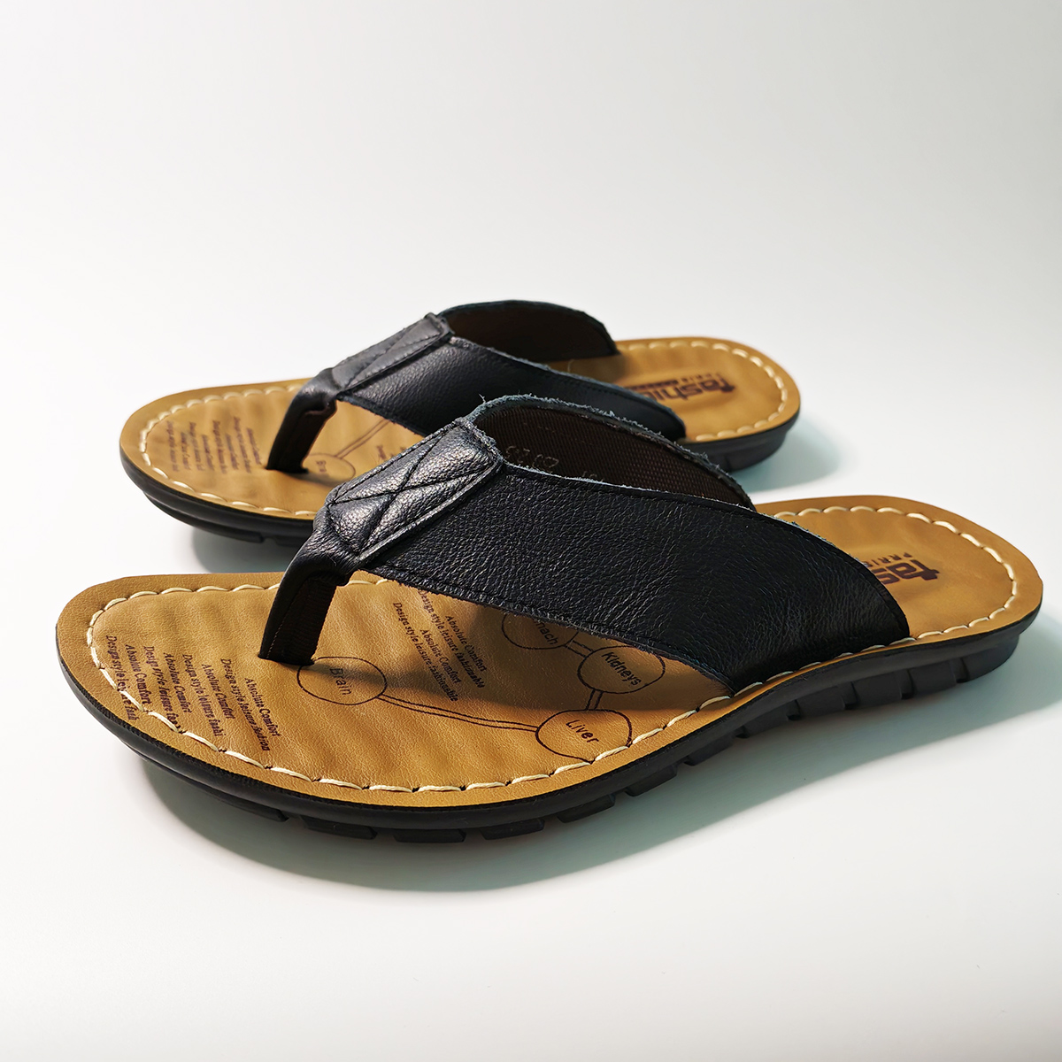 Men'S Accessories Leather - Sommerschuhe Herren-Hausschuhe aus echtem Leder, flache