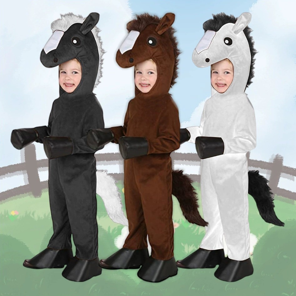 Men Accessories Hat - Zoo Pferdemaske für Kinder Braun Schwarz