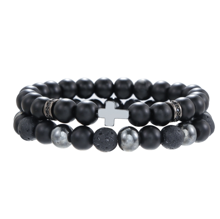 Men Accessories Amazon - Amazon Handaccessoires Vulkanstein schwarzer Gallenstein Perlenarmband