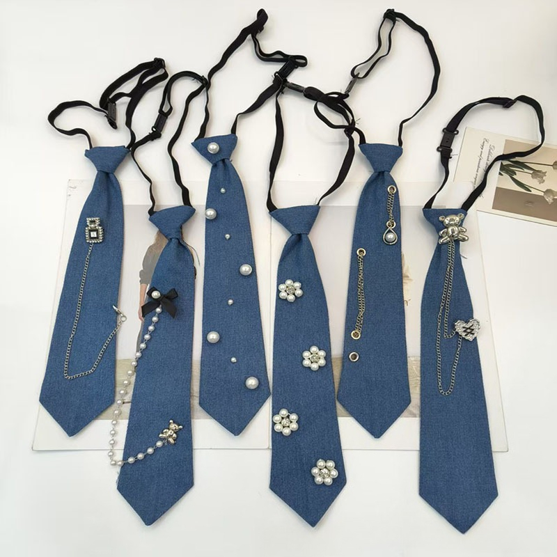 Blaue Krawatte im Cowboy-Stil, – Men Accessories Neck Chain Bewertung und Preis