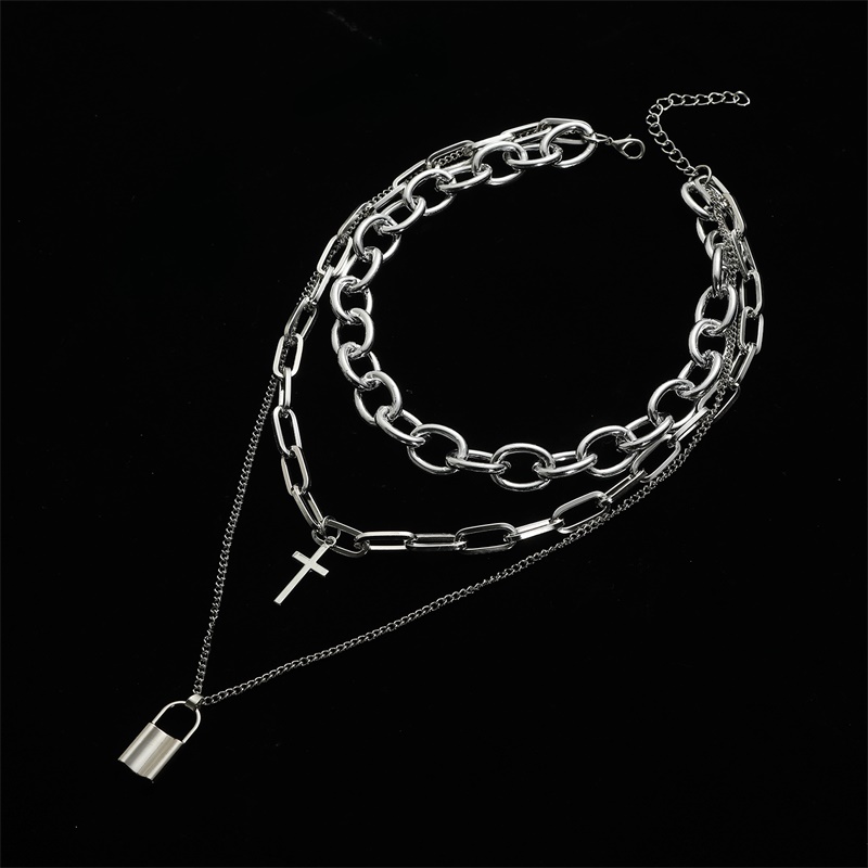 FNQUFUJ Layered Grunge ästheti – Men Accessories Neck Chain Bewertung und Preis