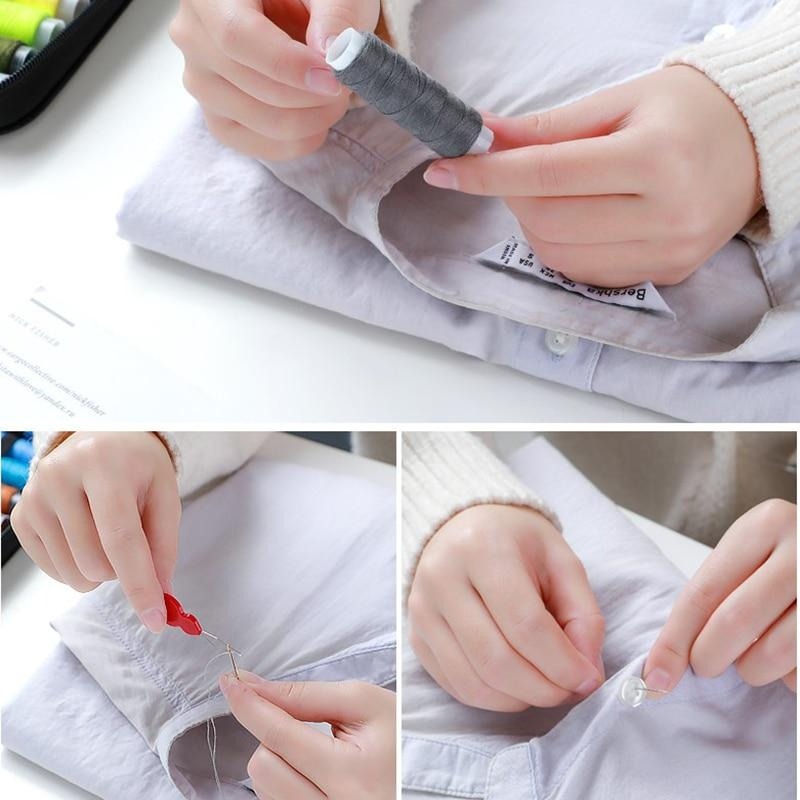 Tragbare 10 teile/satz Nähset  – Men Accessories Kit Bag Bewertung und Preis