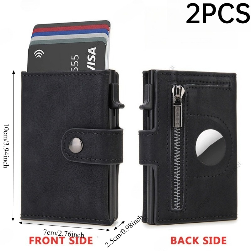 2 Stück Vintage PU RFID-blocki – Coin Holder Men Bewertung und Preis